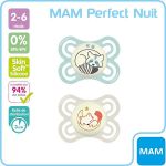 Mam Perfect Night Silicon Soother 0-6m+ 2 pieces