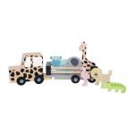 Jabadabado Jeep Safari Ξύλινο Παιδικό Παιχνίδι Φορτηγάκι με Άγρια Ζώα 18m+