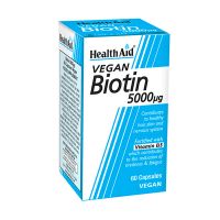 Health Aid Vegan Biotin 5000mcg 60 Κάψουλες