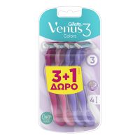 Gillette Venus 3 Colors Ξυραφάκια μιας Χρήσης 3+1 τμχ Δώρο