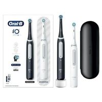 Oral-B iO Series 4  Duo Set με Black + White Hλεκτρικές Επαναφορτιζόμενες Οδοντόβουρτσες