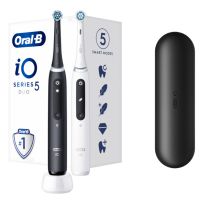 Oral-B iO Series 5 Duo Set με Black + White Hλεκτρικές Επαναφορτιζόμενες Οδοντόβουρτσες