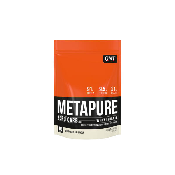 QNT Metapure Zero Carb Απομονωμένη Πρωτεΐνη Ορού Γάλακτος Με Γεύση White Chocolate 480g