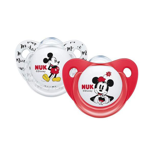 Nuk Trendline Disney Mickey Mouse Πιπίλα Σιλικόνης 6-18m 2τμχ (Διάφορα Χρώματα)