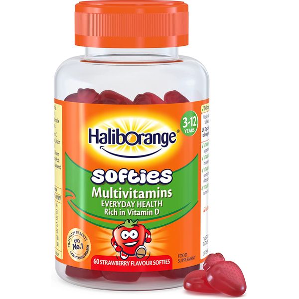 HalibOrange Multivitamin Strawberry Συμπλήρωμα Διατροφής Πολυβιταμινών για Παιδιά με Γεύση Φράουλας 3-12 ετών 60 ζελεδάκια