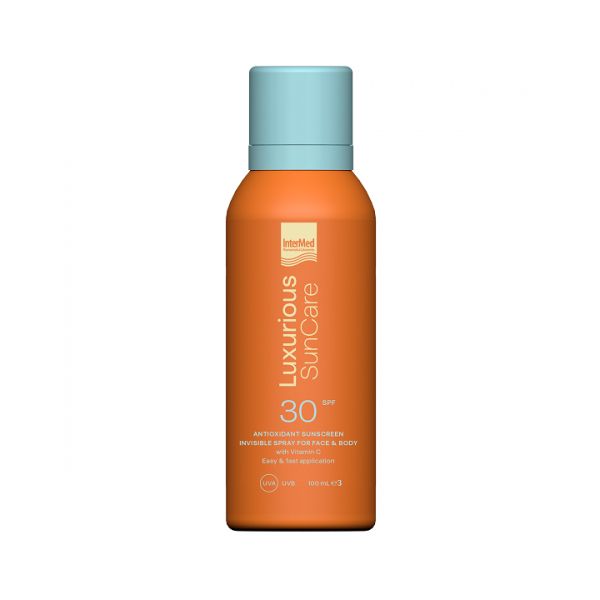 Luxurious SunCare Antioxidant Sunscreen Invisible Spray Αντηλιακό Σπρέι Προσώπου-Σώματος Spf30 200 ml