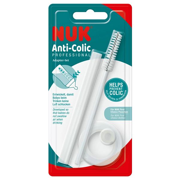 Nuk Anti-Colic Professional Adapter Set Σύστημα Διαφυγής Αέρα με Βουρτσάκι Καθαρισμού