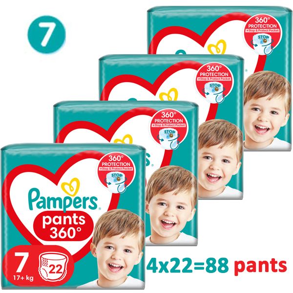 Pampers Pants Pack No7 17+kg 4x22 τμχ