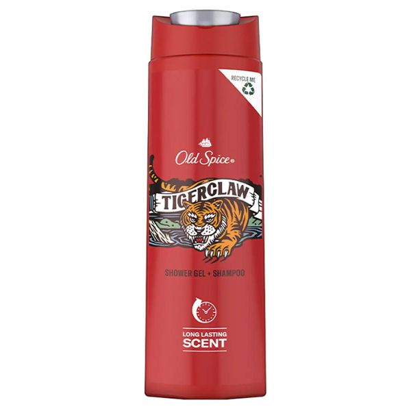 Old Spice Tiger Claw Αφρόλουτρο και Σαμπουάν 2 σε 1 400 ml