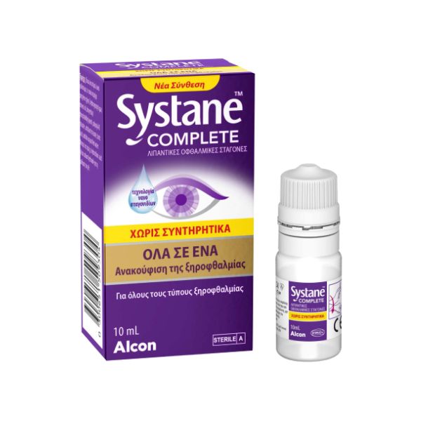 Systane COMPLETE Οφθαλμικές Λιπαντικές Σταγόνες 10 ml