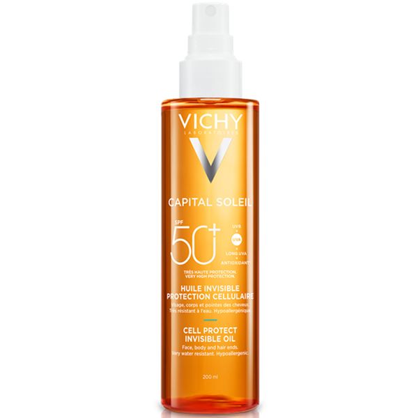 Vichy Capital Soleil Cell Protect Invisible Oil Αόρατο Λάδι Σώματος Spf50+ 200 ml