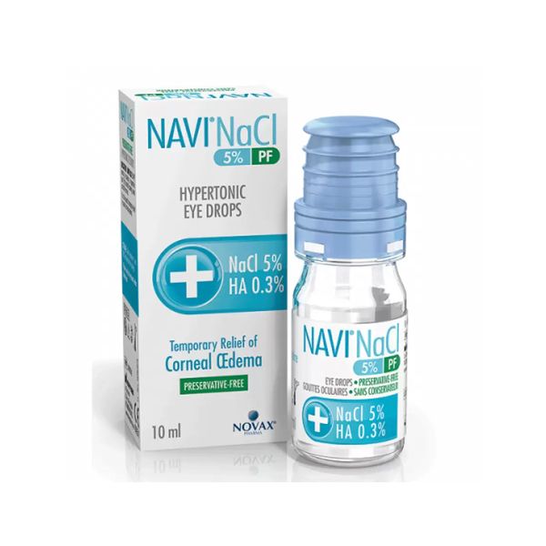 Novax Navi NaCl 5% Pf Eye Drops Υπερτονικό Οφθαλμικό Διάλυμα με Χλωριούχο Νάτριο 5% 10 ml