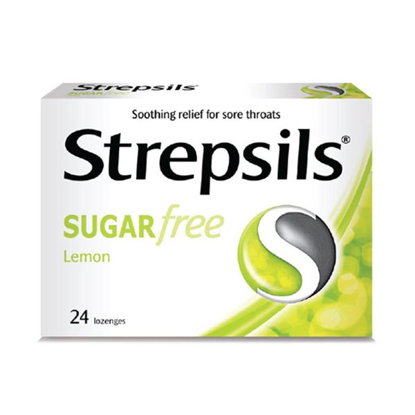 Strepsils Lemon Sugar Free Παστίλιες για τον Πονόλαιμο 24 τμχ