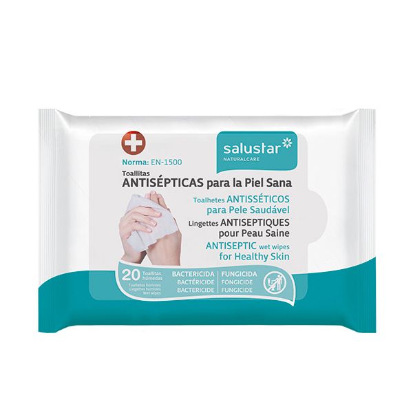 Salustar Antiseptic Wipes Αντισηπτικά Υγρά Μαντηλάκια 20 τμχ