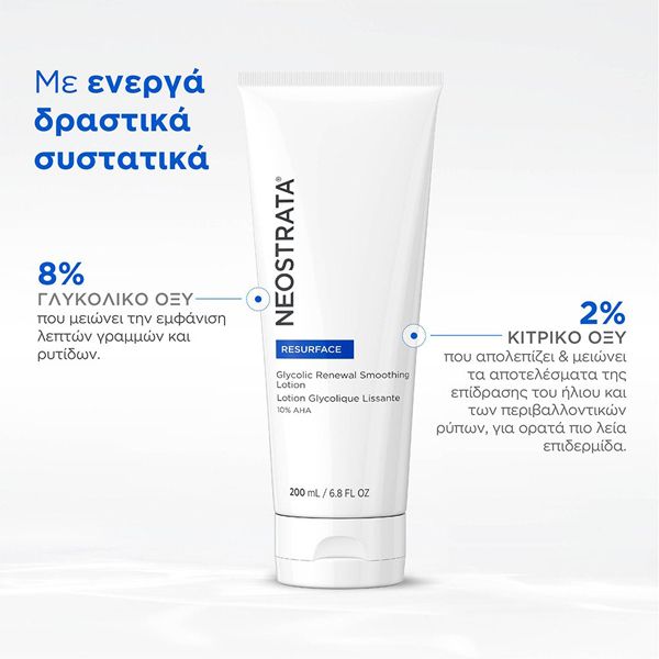 Neostrata Resurface Glycolic Renewal Smoothing Lotion Κρέμα Αναζωογόνησης με AHA 200 ml