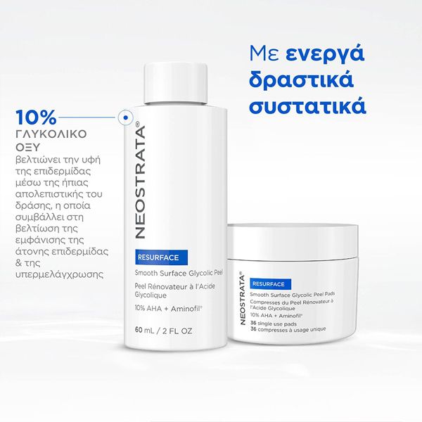 Neostrata Resurface Smooth Surface Glycolic Peel Αγωγή Ισχυρής Απολεπιστικής Δράσης Προσώπου 60 ml