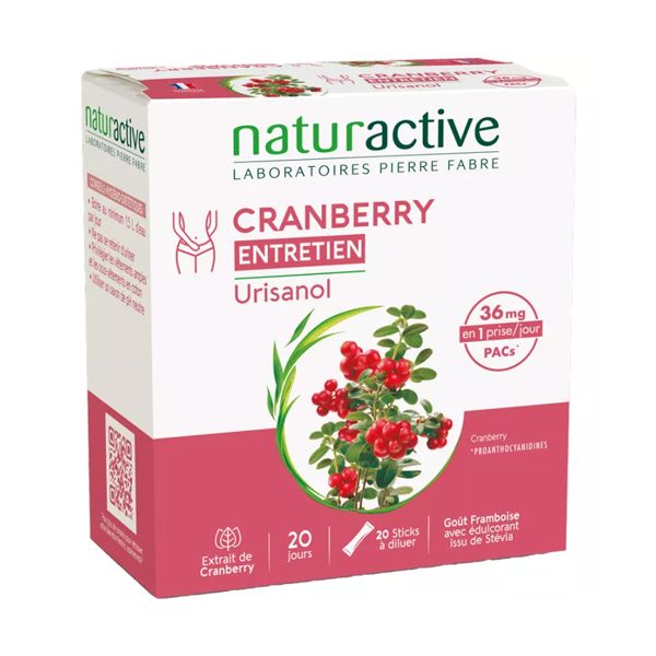 Naturactive Urisanol Cranberry Συμπλήρωμα Διατροφής για την Υγεία του Ουροποιητικού 20 sticks