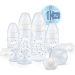 Nuk First Choice Set Πλαστικών Μπιμπερό με Δείκτη Ελεγχου Θερμοκρασίας, Θηλές Σιλικόνης, Πιπίλα Σιλικόνης "My Fisrst Nuk" 0-6m, Θήκη Πιπίλας & Βούρτσα Καθαρισμού Μπιμπερό 9τμχ